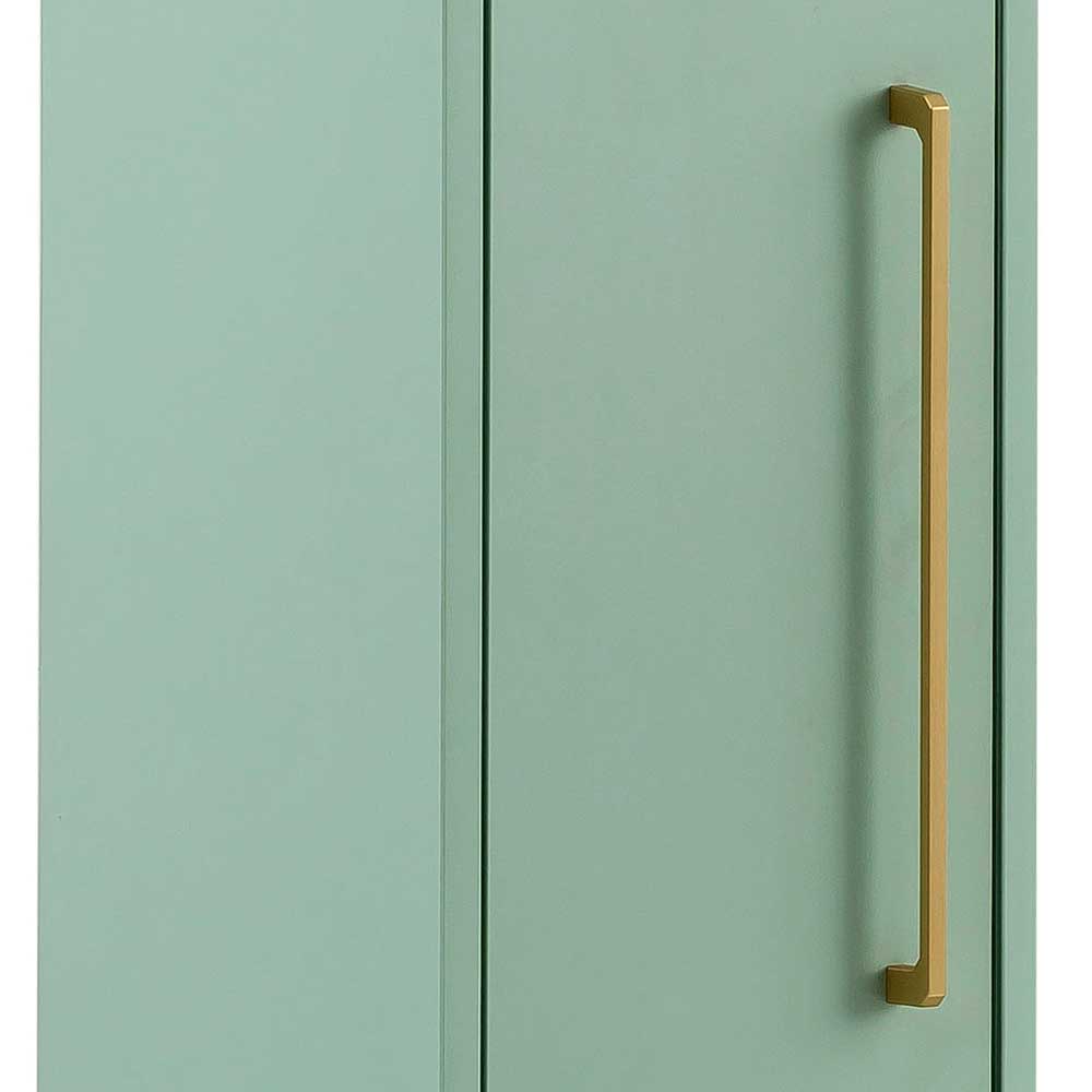 1-türiger Badschrank in Mintgrün & Gold - Aparcian