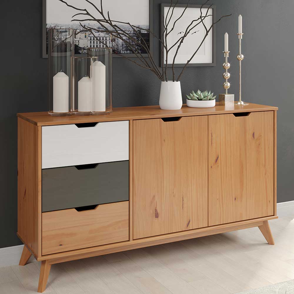 Holz Sideboard im Skandinavischen Stil - Atlona