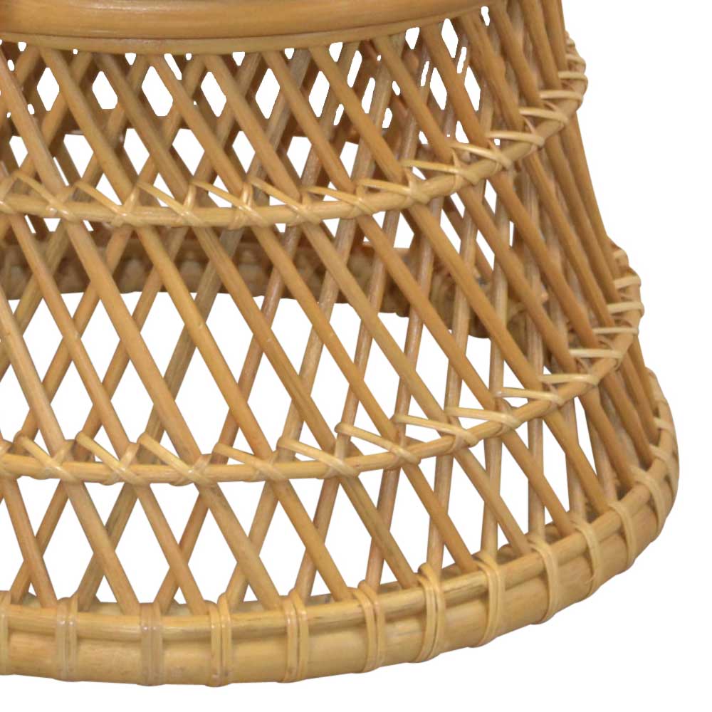 Retro Sessel aus Geflecht Rattan Natur - Garzone