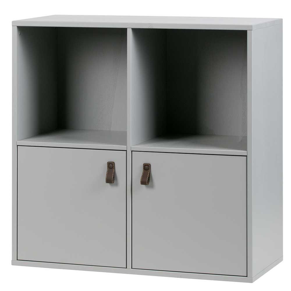 81x81x35 Holzschrank in Grau lackiert - Lanik