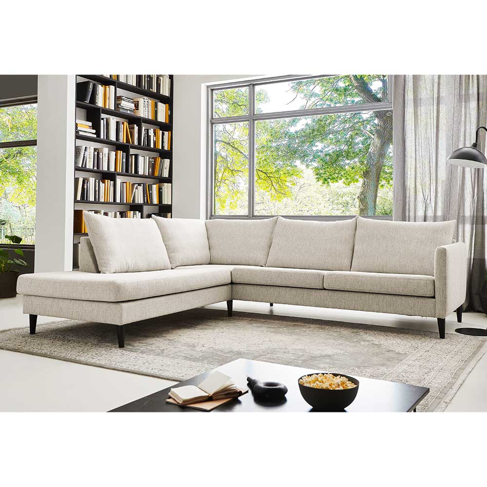 Moderne Eckcouch in Creme - Bentema