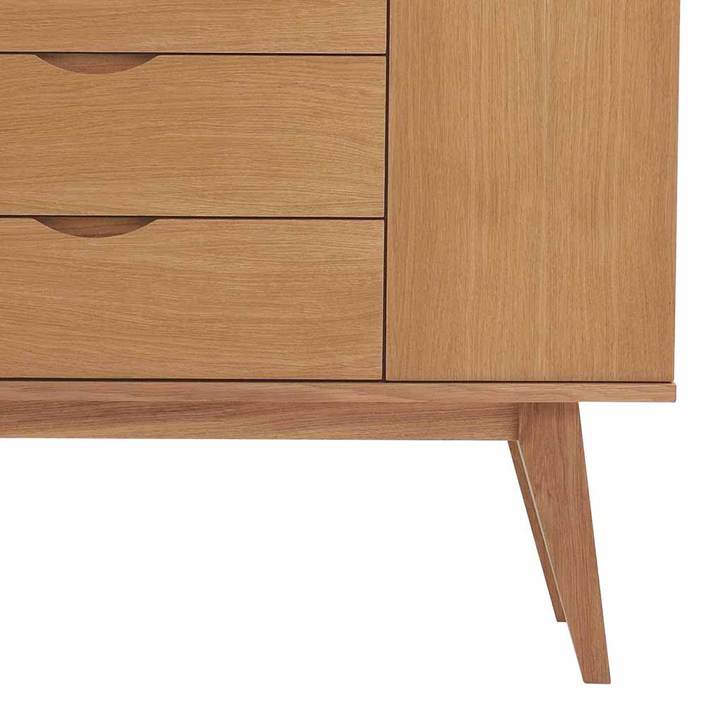 122 cm breites Sideboard in Eiche geölt - Number