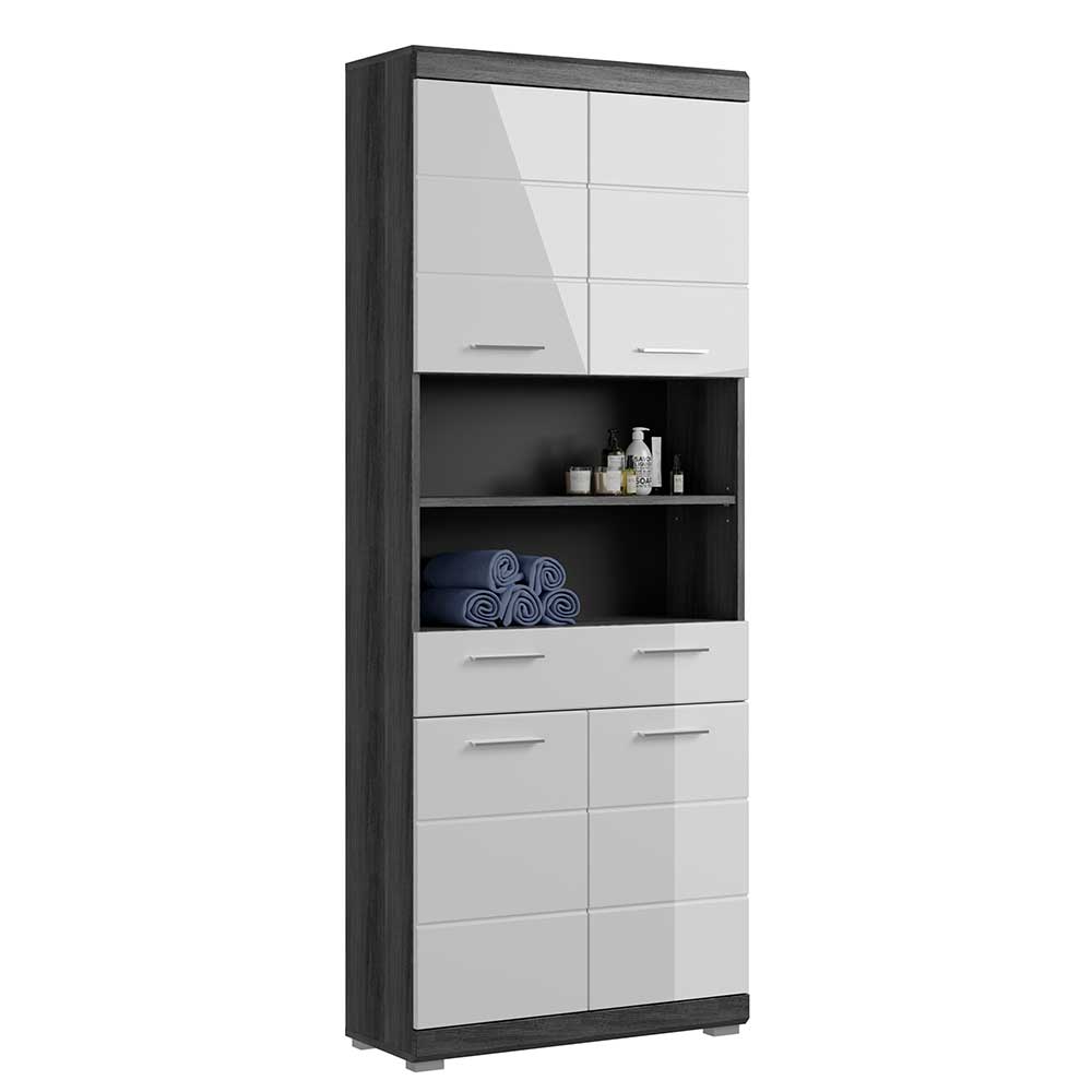 Breiter Hochschrank fürs Bad 74x191x31 cm - Nancys