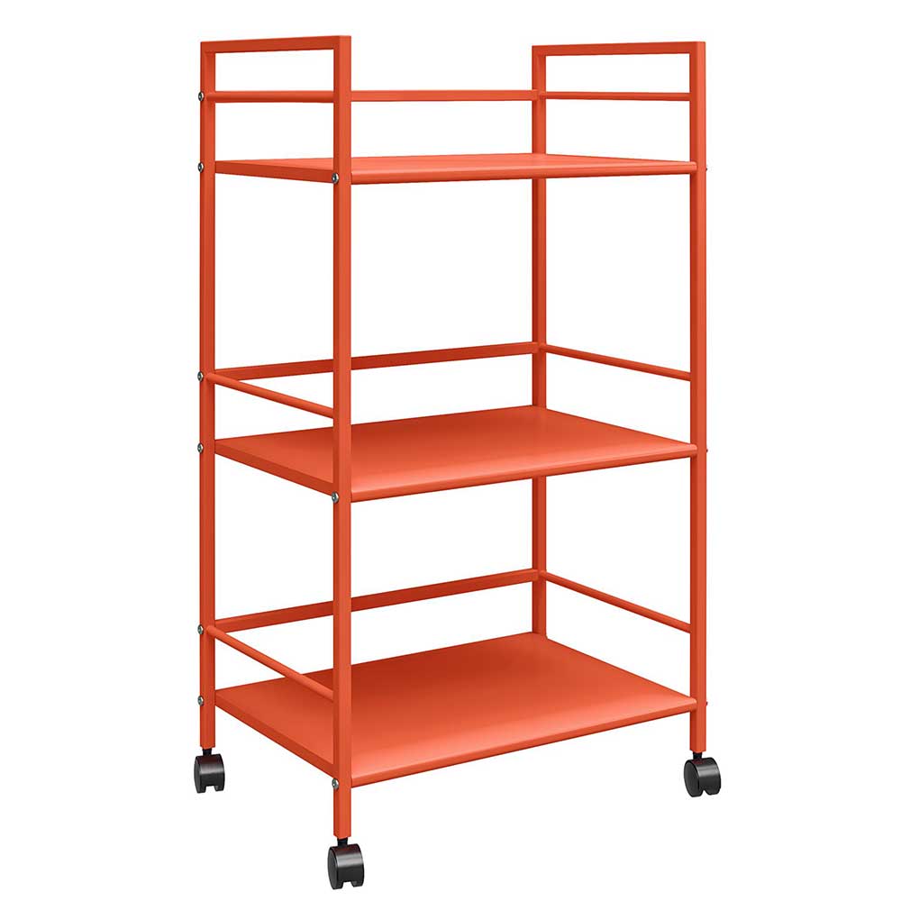 Metall Servierwagen in Orange - Troketta