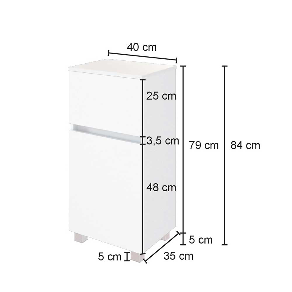 Bad Unterschrank in Grau Glas & Wildeiche - Anviletca