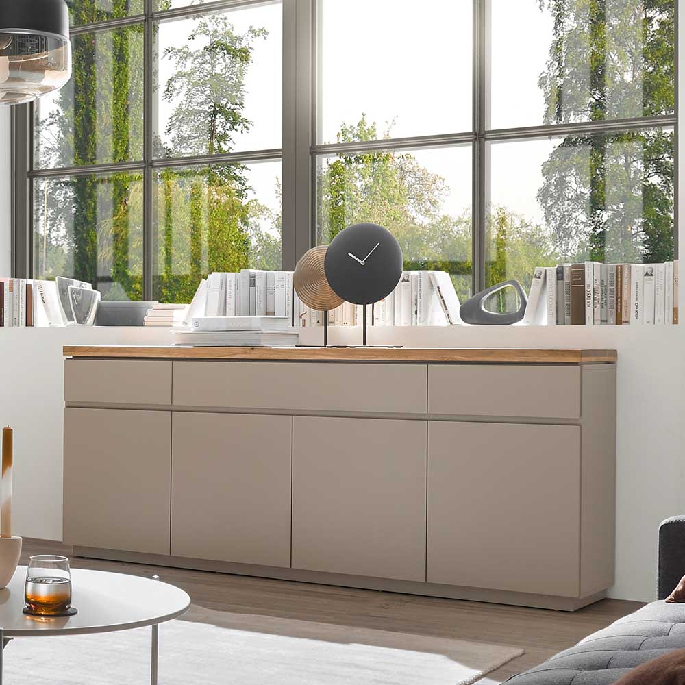 200x86x40 Sideboard Anrichte in Taupe & Akazie - Anja