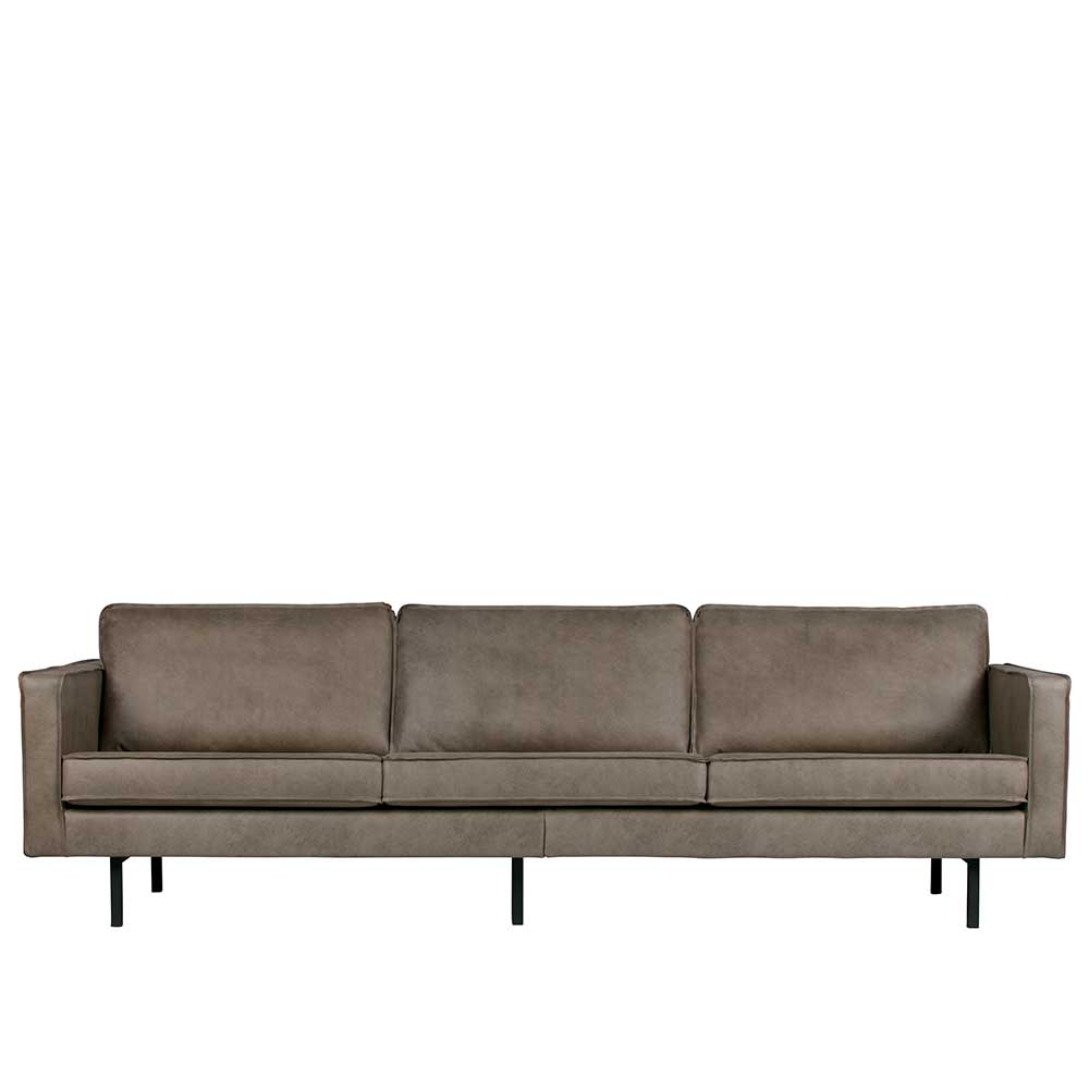 Kunstleder 3-Sitzer Sofa in Grau - Patria