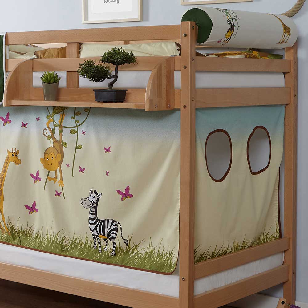 Tier Kinderzimmer Etagenbett aus Buche - Chali