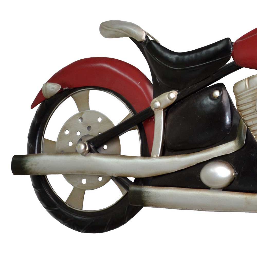 Metall Wandbild Motorrad 3D mit Licht Richmond in Rot Schwarz