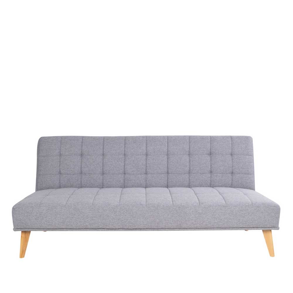 180x81x86 Scandi Klappcouch in Hellgrau Stoff - Anjila