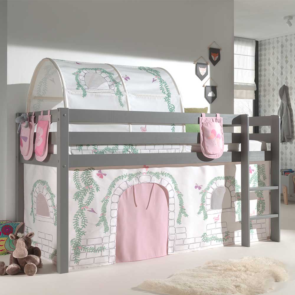 Kinderzimmer Spielbett Hochbett mit Tunnel - Crabina