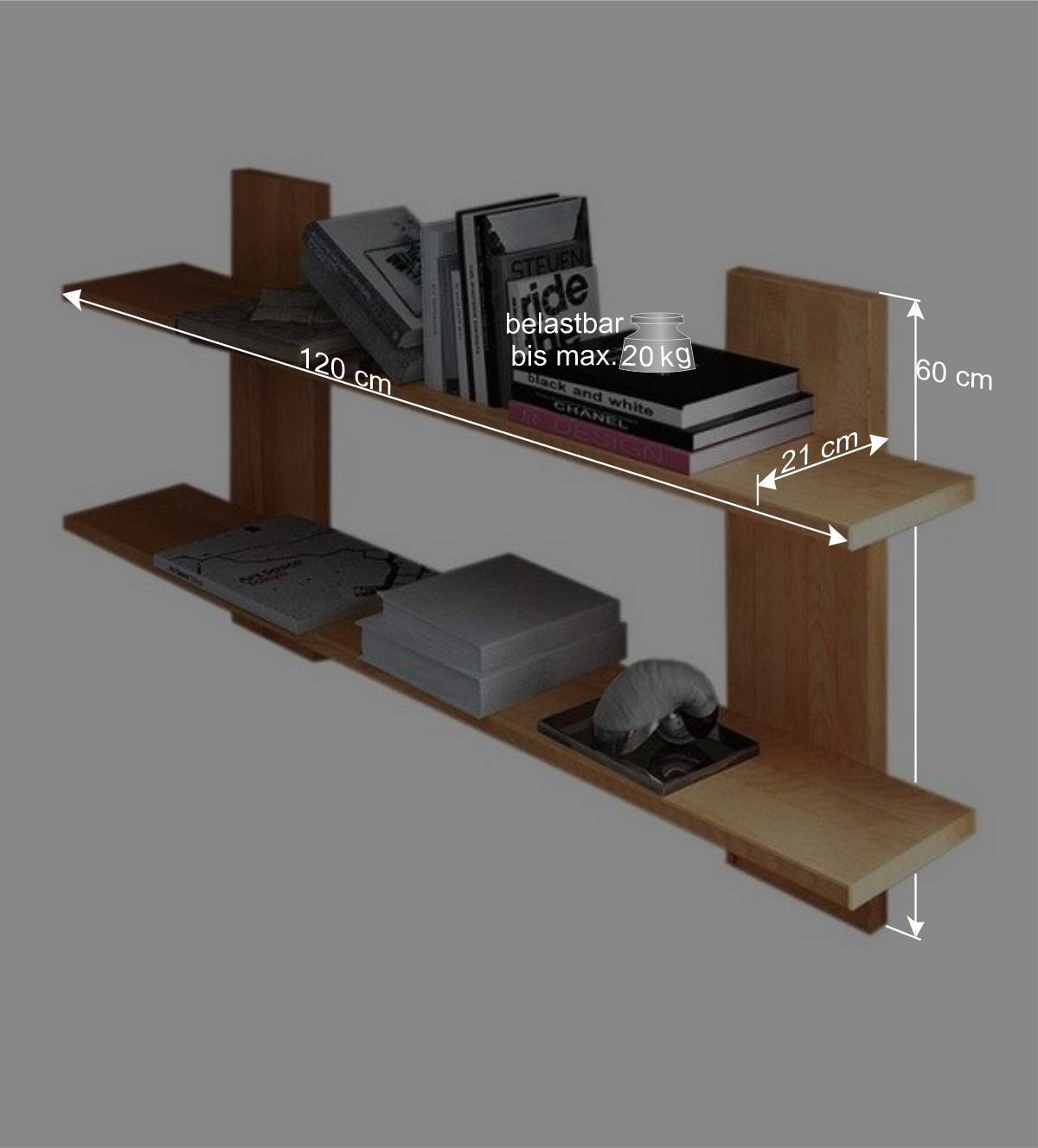 Wandboard Mosniak mit 2 Ablagen