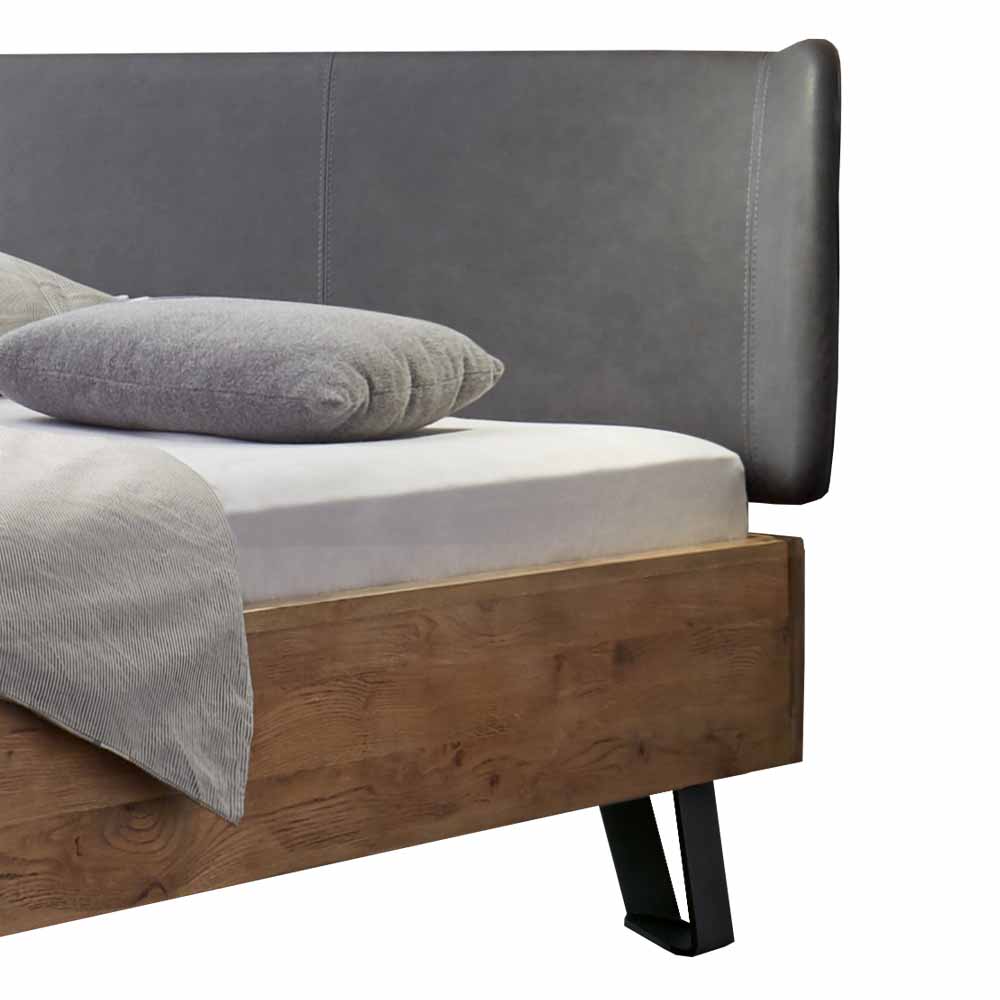 Loft Design Bett Earl mit Wildeiche massiv