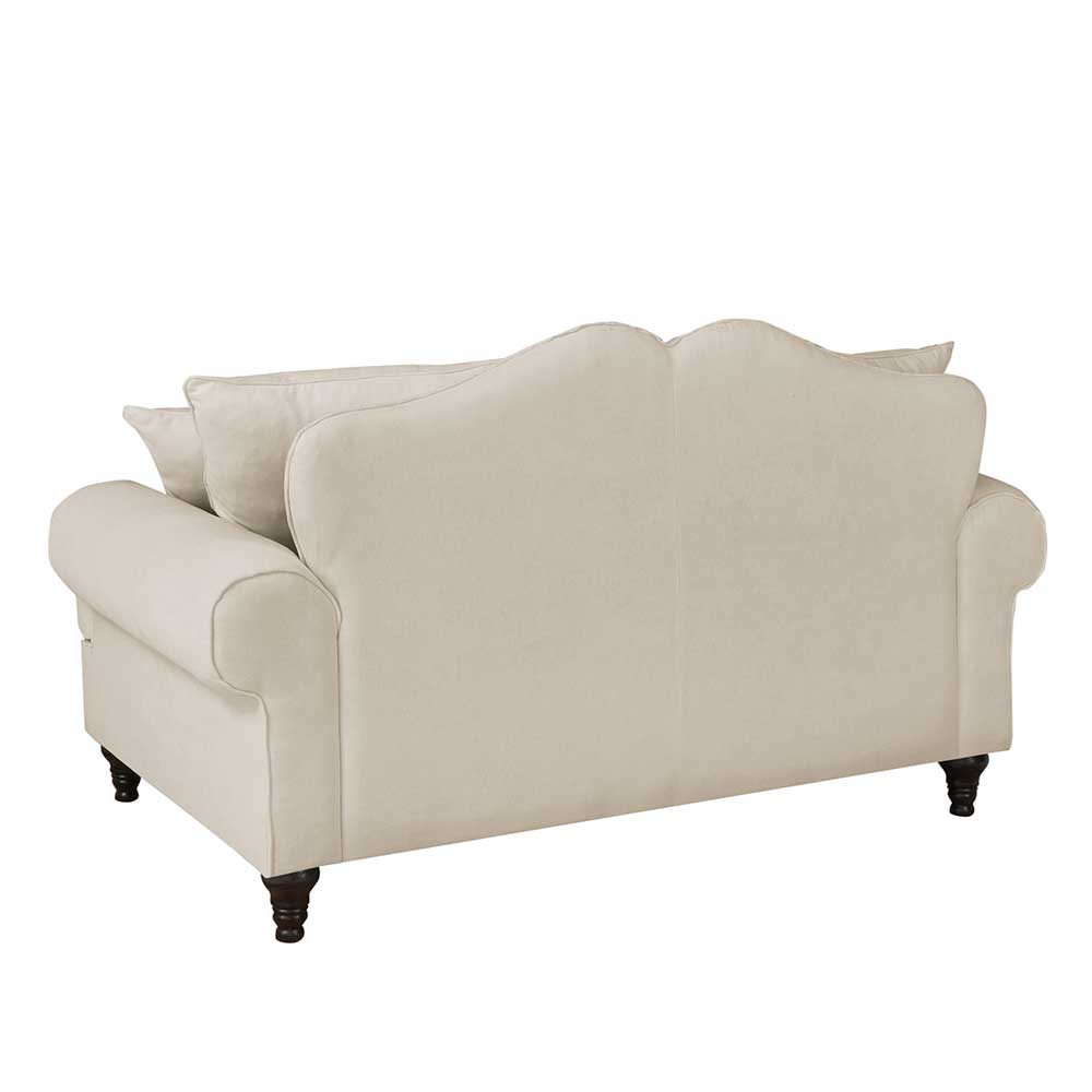 Zweisitzer Sofa in Beige & Dunkelbraun - Merandes