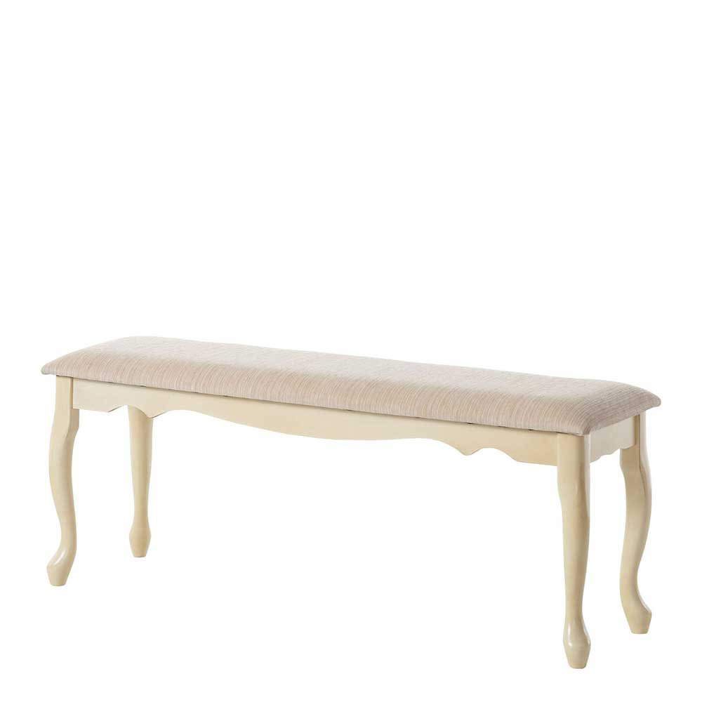 Vintage Design Esstischbank in Creme - Lesnoa