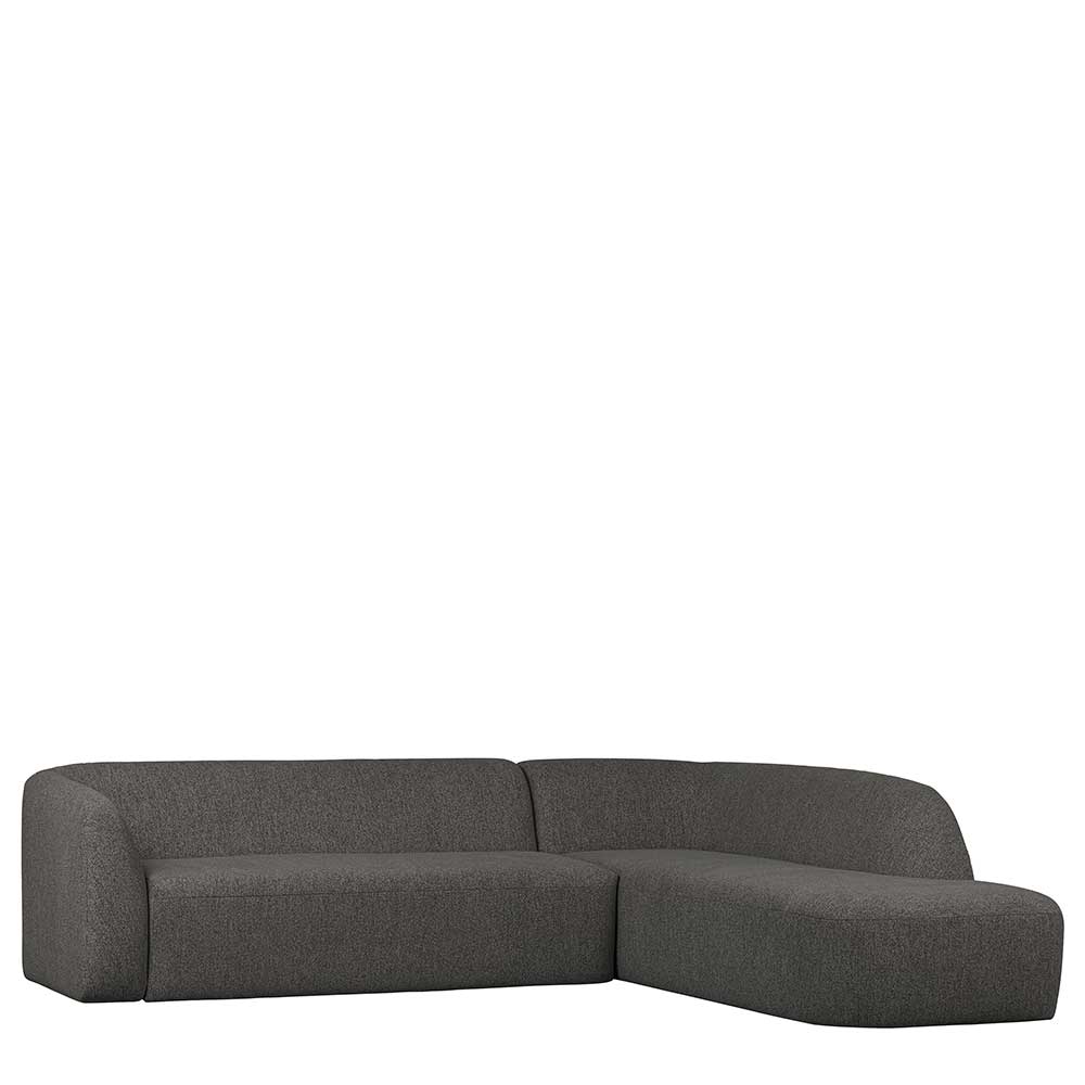 Ecksofa in Schwarzgrau Chenille - Barat