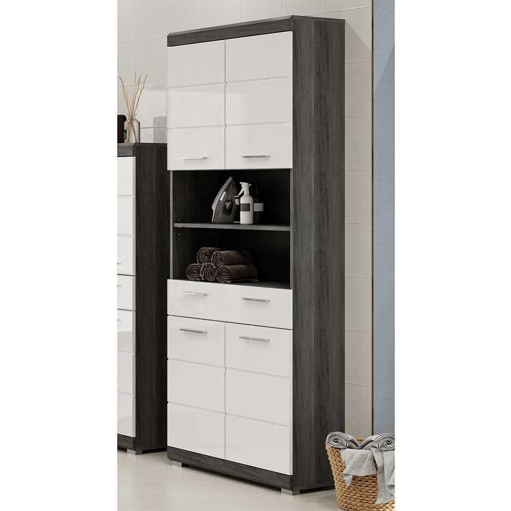 Breiter Hochschrank fürs Bad 74x191x31 cm - Nancys