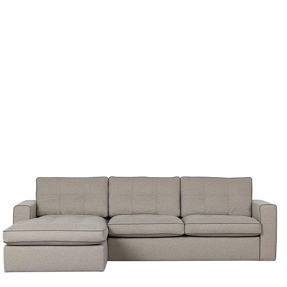 Ecksofa in Beige Stoff - Skandi Design - Cuanamo