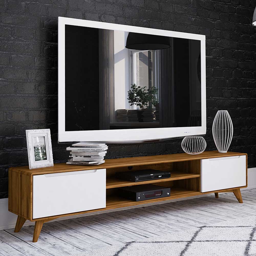 TV Board aus Wildeiche Massivholz & MDF - Diesta