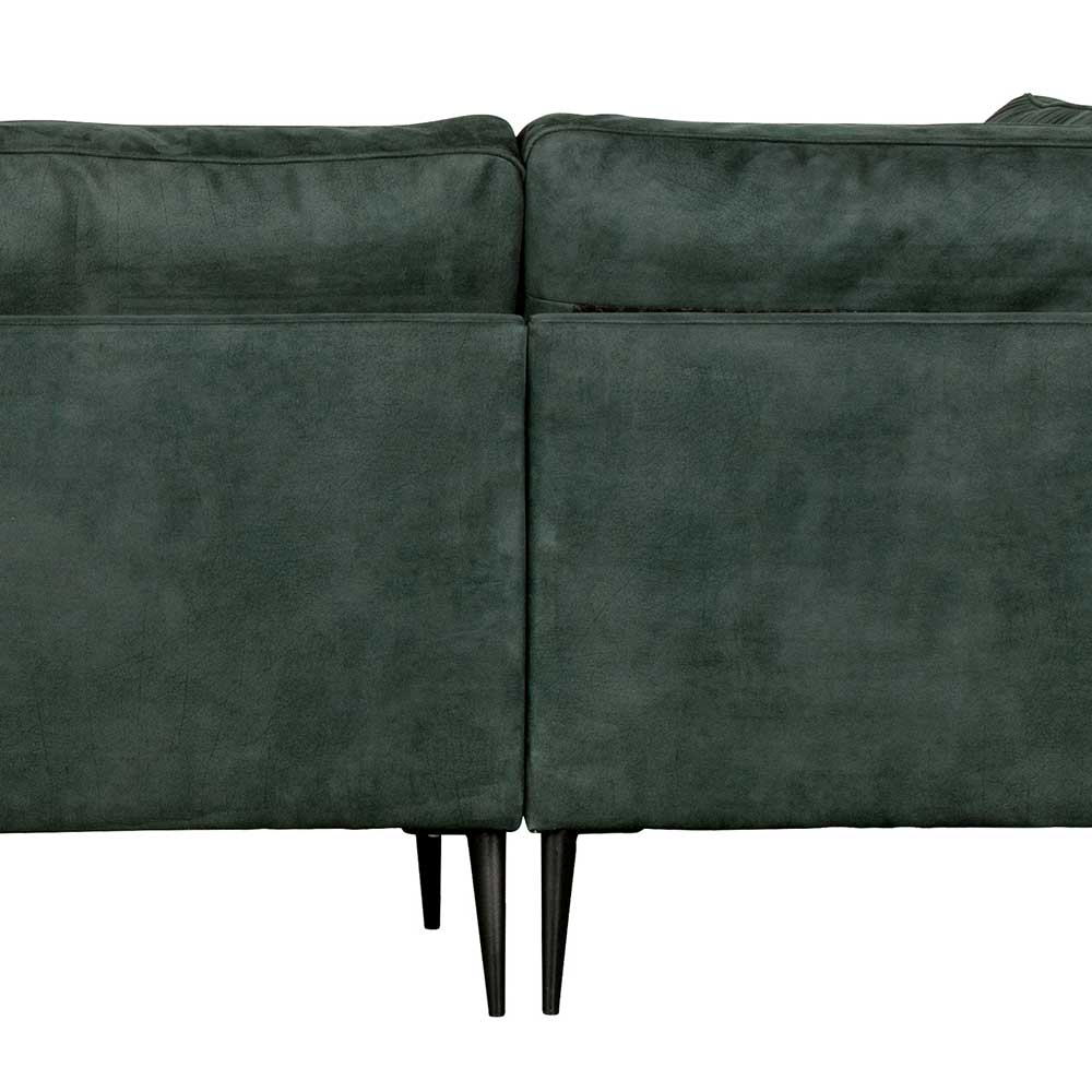 Microfaser L-Form Sofa in Petrol - Bicova