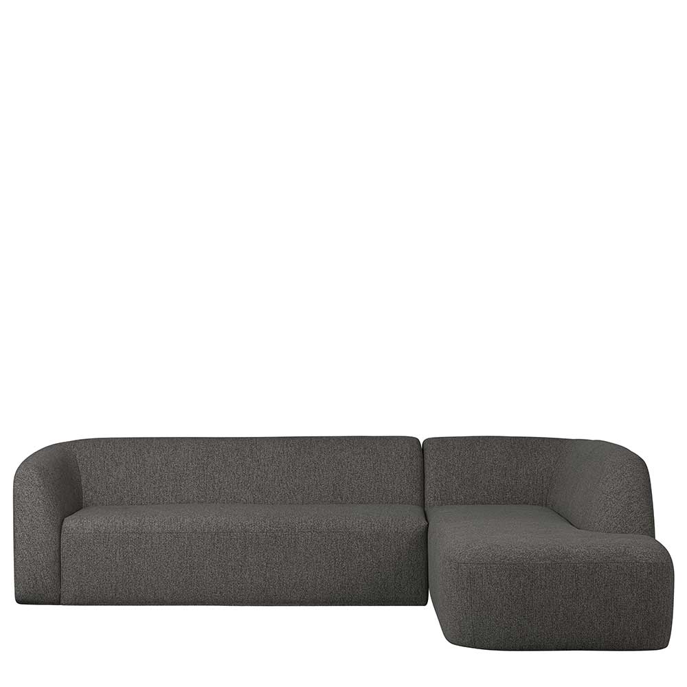 Ecksofa in Schwarzgrau Chenille - Barat