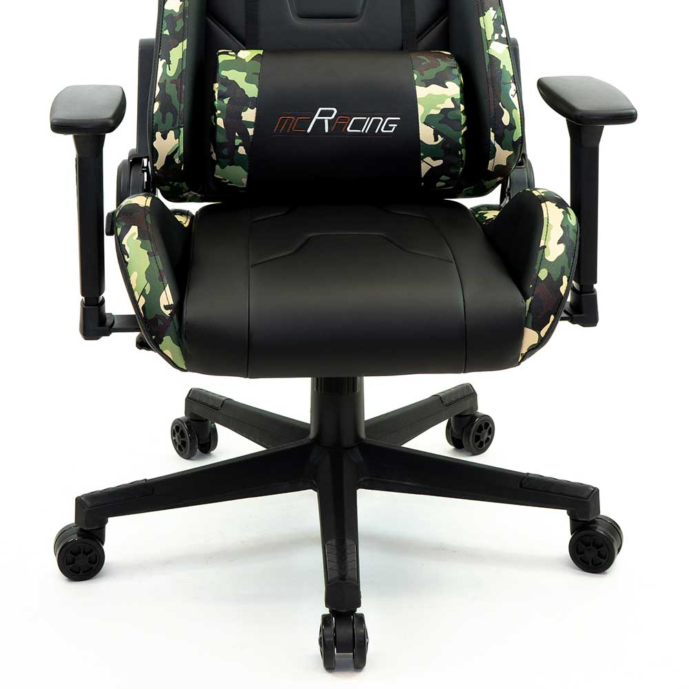 Gamer Drehstuhl in Schwarz & Camouflage - Babeny