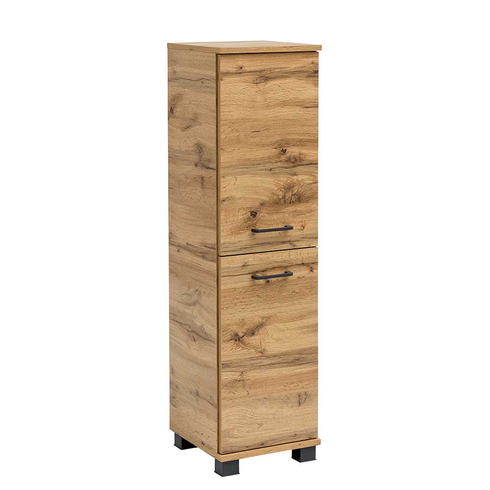 117 cm hoher Badschrank in Wildeiche Touchwood NB - Jessmi