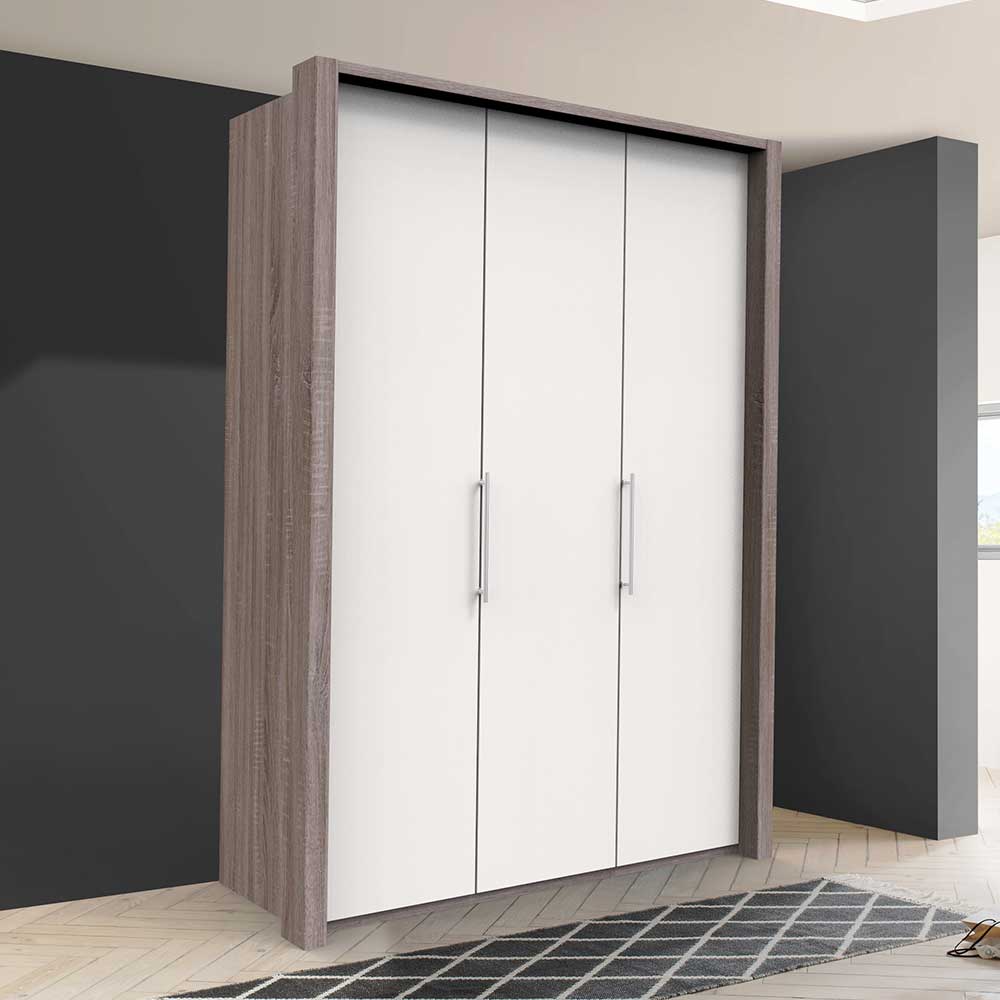 Schlafzimmer Kleiderschrank modern in Weiß - Tivierto