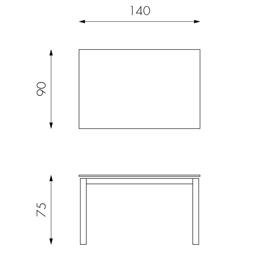 Design Esstisch Ineke in Anthrazit Glas