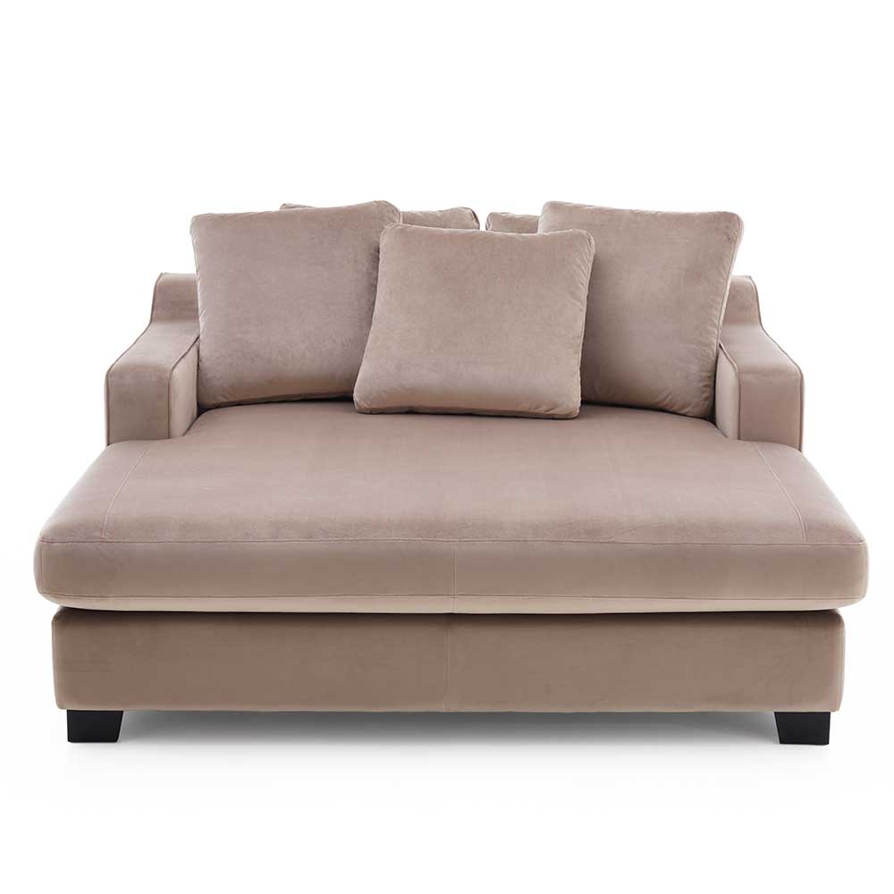 XXXL Sessel Love-Seat in Creme Samtvelours - Feel