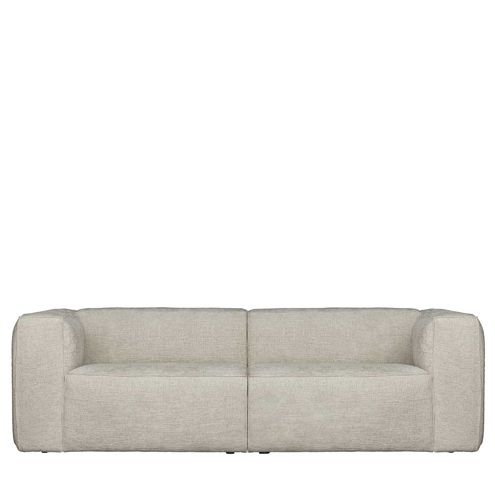 246x73x96 Strukturstoff Einzelsofa in Beige - Smarada