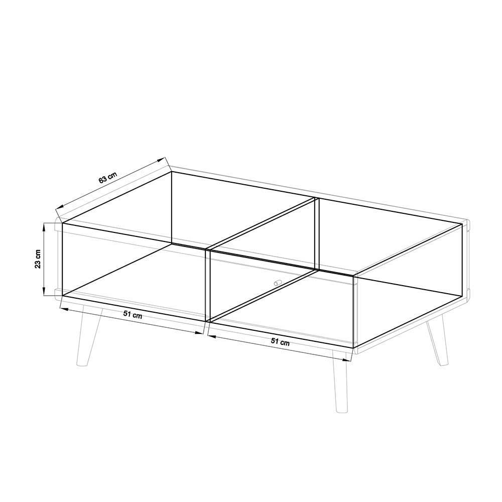 Set Wohnzimmer Einrichtung zweifarbig - Cablos (fünfteilig)