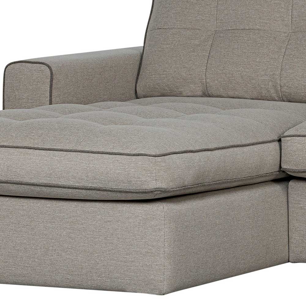 Ecksofa in Beige Stoff - Skandi Design - Cuanamo