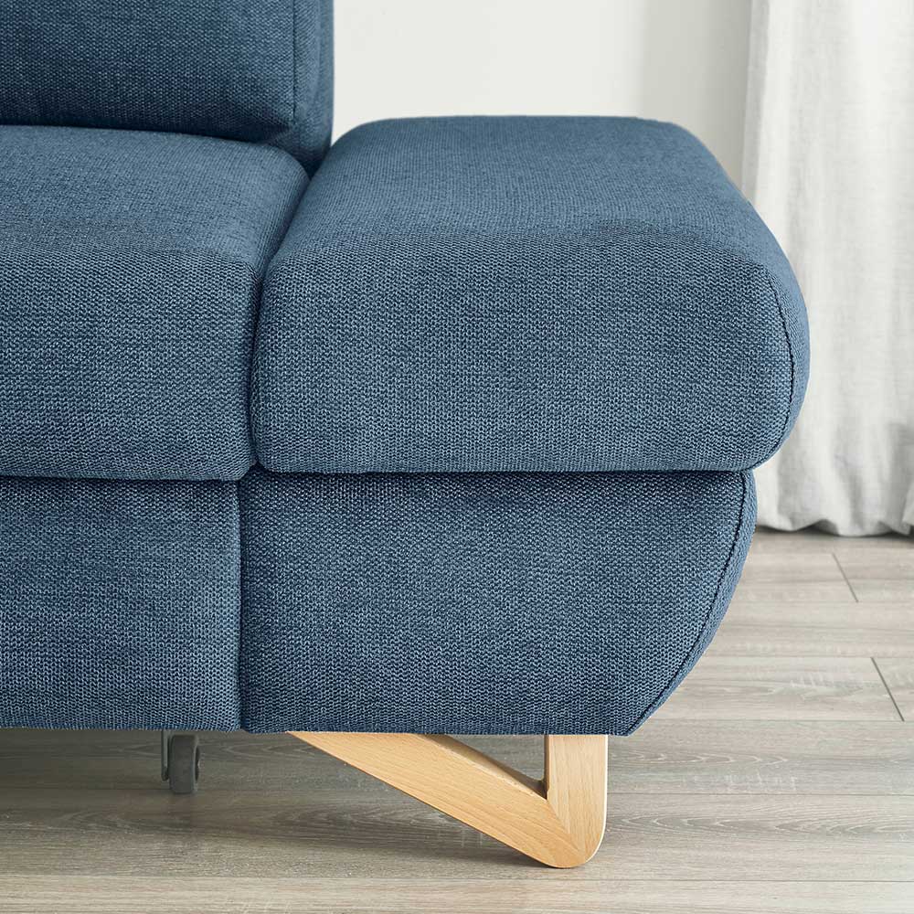 Wohnzimmer Ecksofa in Blau - Baonga