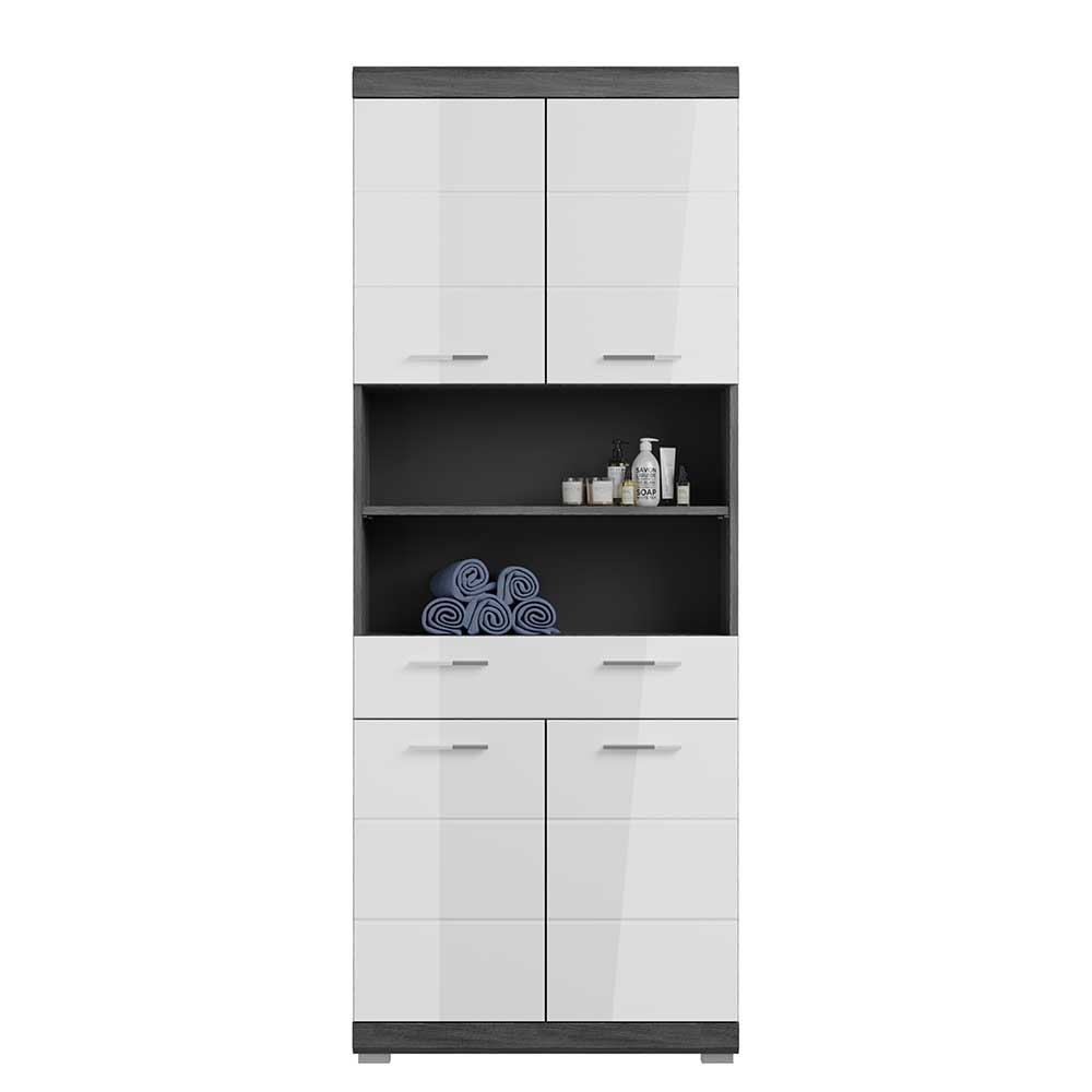 Breiter Hochschrank fürs Bad 74x191x31 cm - Nancys