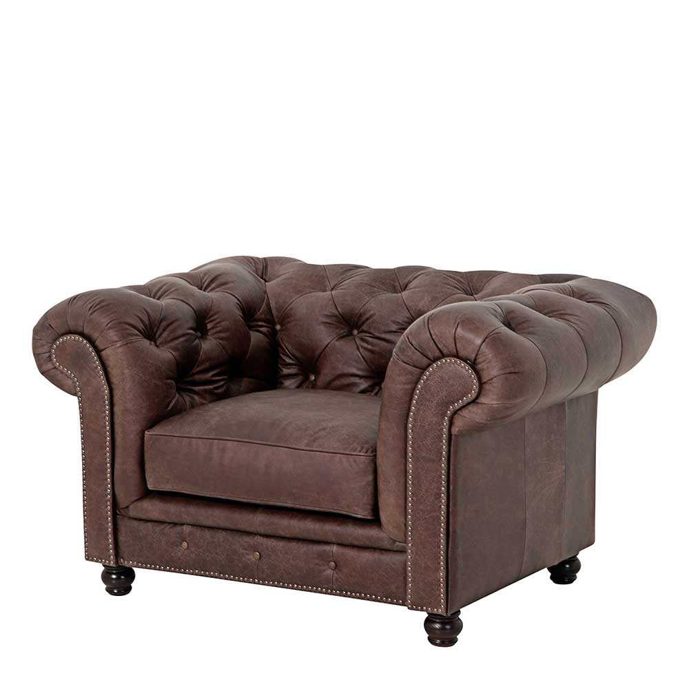 Ledersessel im Chesterfield Design - Lord