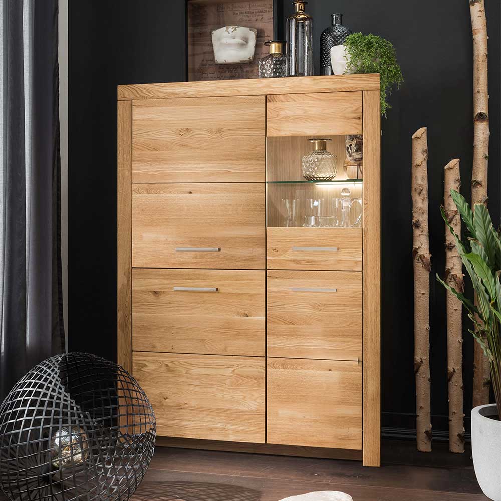 Massives Highboard mit vier Türen - Loitons