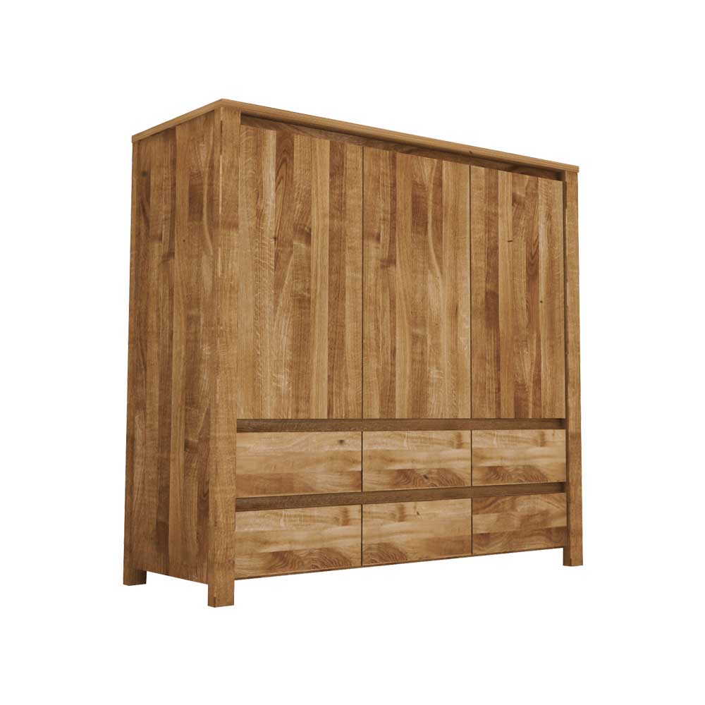 Wohnzimmer Sideboard Nadalia aus Wildeiche Massivholz