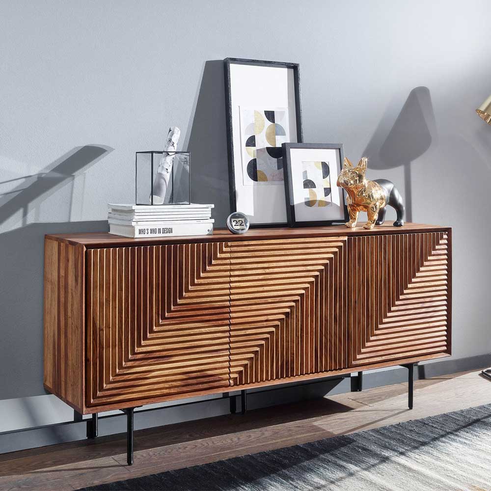 3-türiges Designer Sideboard aus Massivholz - Madrino