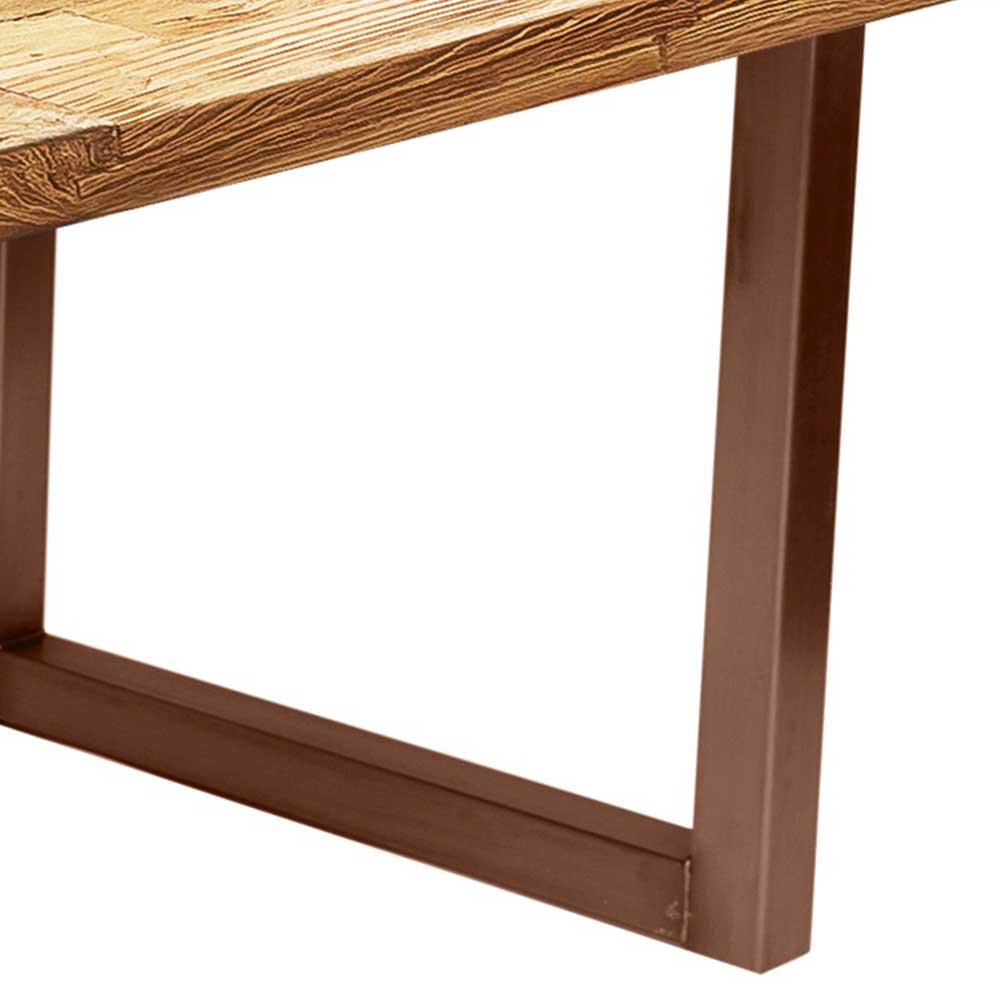 Teak Altholz Tisch mit U-Gestell - Montesa