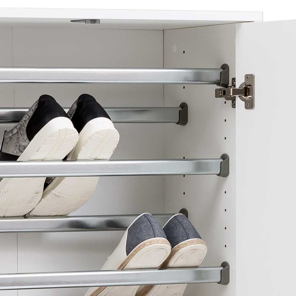 65x164x30 Schuhschrank mit Doppeltür in Weiß - Yoco