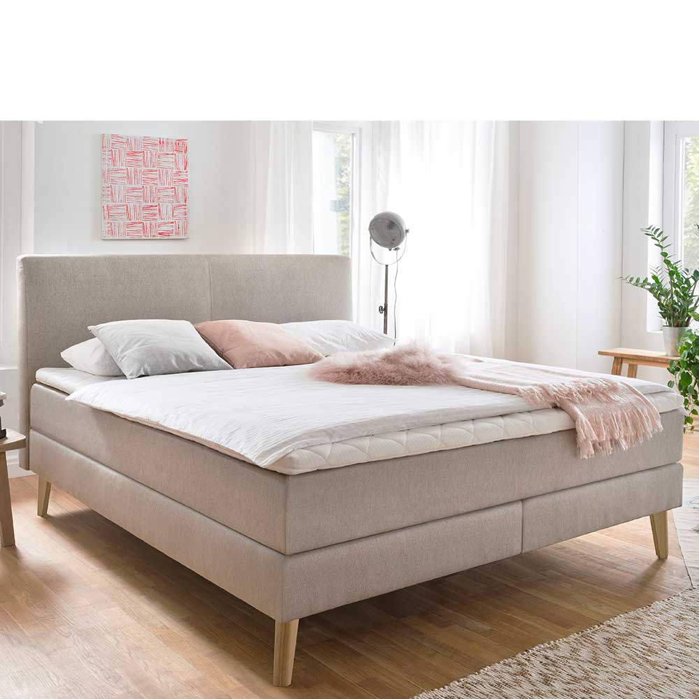 H2 H3 TTF Boxspringbett in Beige - Barbarino