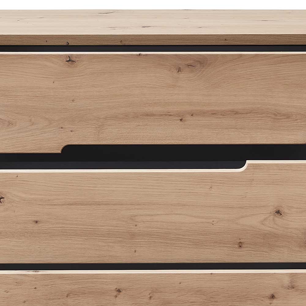 Sideboard in Wildeiche & Dunkelgrau - Kuetra