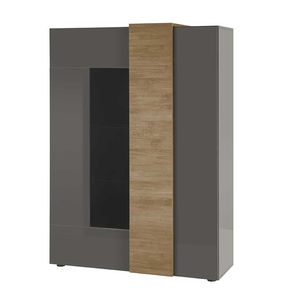 Hochglanz Highboard mit Glas - Eracosta