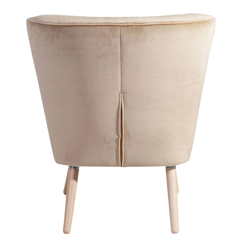 Sessel aus Samtvelours Beige - Modena