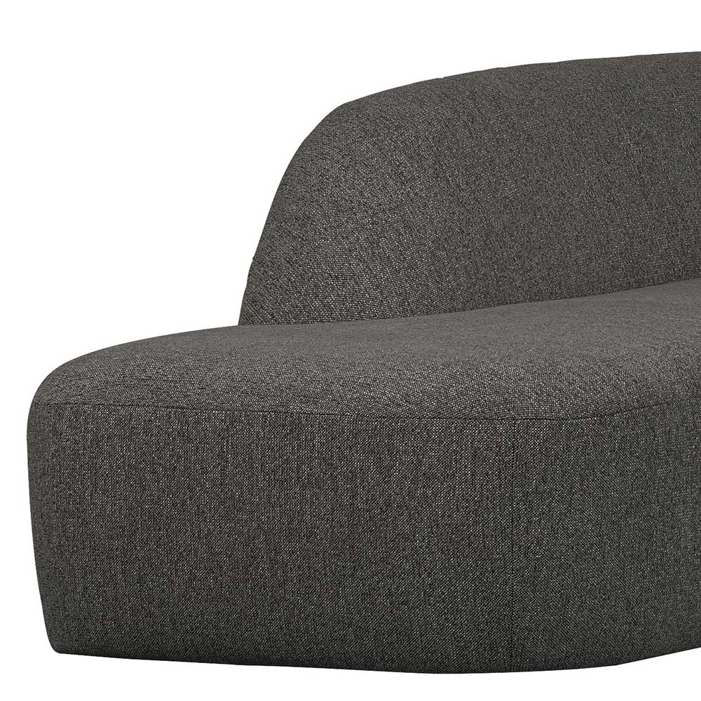 Ecksofa in Schwarzgrau Chenille - Barat