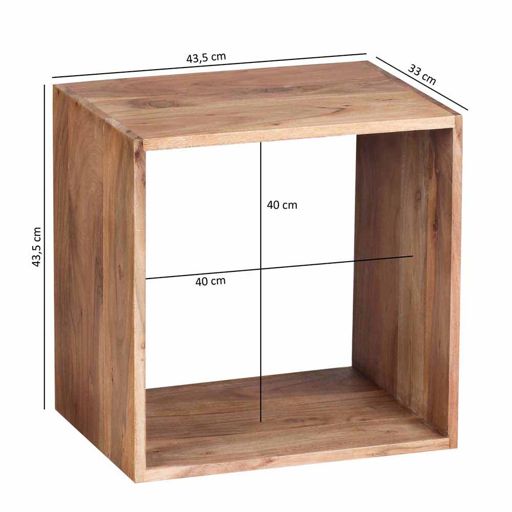 Holz Würfelregal Vislan im Format 44x44cm