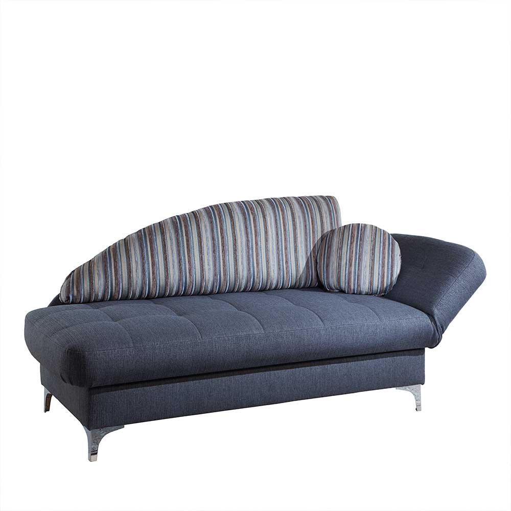 Schlafsofa Chaiselounge in Blau - Jacy