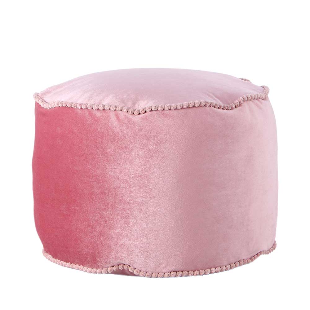 47x32x47 Samt Hocker Pouf in Rosa - Strada