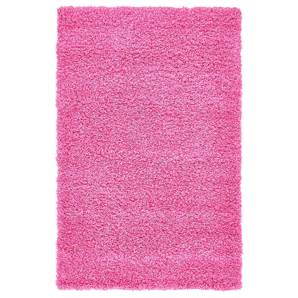 Hochflor Läufer oder Teppich in Pink - Siela